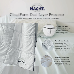 NÄCHT Cloud Form Dual Layer Pelindung Kasur Anti Bakteri
