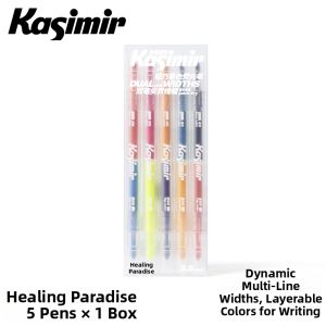 Kasimir | Dual-tip Dual-color Highlighter Pen Student Use Marking Waterproof