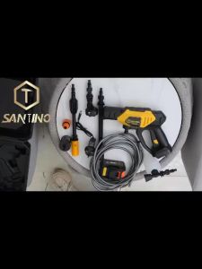 Super Supercharged Car Wash Water Gun Household High Voltage Lithium Battery Universal New Car Wash Machine Water Pump Electric Wireless Car Wash Sprinkler高压洗车枪 Water Jet