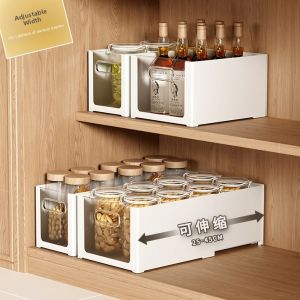 ZHIFAN | Kitchen Straight Angle Rectangular Clear Storage Box