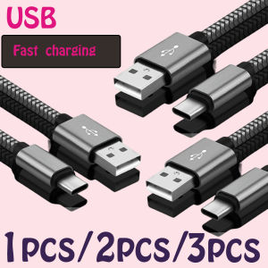 Nylon Data Cable Fast Charger USB A to Type C Charging Cable For Huawei Samsung Android phone TypeC Charging Device 1M 2M 3M