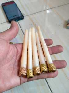 Pipa once cangklong tulang sapi kerbau iga duyung variasi alpaka silver lubang multifungsi