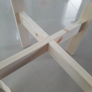 ขาตั้งกระถางต้นไม้ ที่วางกระถาง ทรง H ไม้สนนอก ขนาด 6-14 นิ้ว