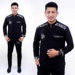 Baju Koko Muslim Lengan Panjang Pria Dewasa Koko Hadroh Az Zahir