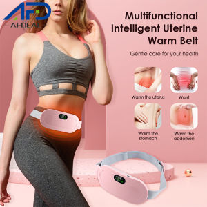 Afdeal Women Menstruation Warm Uterus Belt Heated Palace Belt Hot Compression Vibrations Dysmenorrhea Pain Relief Menstrual Analgesic Pain Waist Heat Pad Palace Belt Big Aunt Stomach Artifac