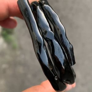 Gelang Akar Bahar Hitam Lilit 3 Kantoran Lentur