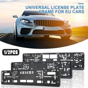 1/2Pcs License Plate Holder ABS Anti-corrosion Car License Plate Bracket EU Standard License Plate Holder Auto Accessories