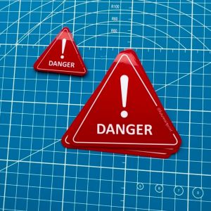 Danger. Sign Label Notice Signage. Notice. Triangle. Laminated Waterproof Scratch Resistant. Suitable for Indoor and Outdoor.