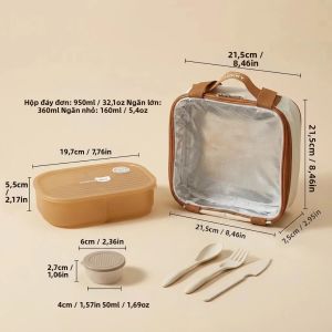 WORTHBUY | Hộp Cơm Trưa Hoạt Hình Cho Trẻ Em 3 Ngăn Hộp Đựng Cơm Bento Bằng Nhựa Có Thể Dùng Lò Vi Sóng Ngăn Chia Đồ Ăn Nhẹ Dành Cho Trường Học Và Người Lớn