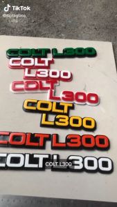 EMBLEM MOBIL COLT L300 EKSTERIOR MITSUBISHI VARIASI TIMBUL 3D BAHAN FIBERGLASS
