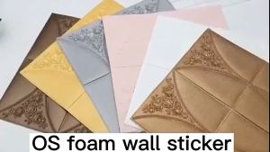 Wallpaper BrickFoam Motif Emboos 3D Batik Emboss Gold Putih Cokelat Biru Abu Pink