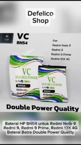 BN54 DOUBLE POWER BATERAI HP XIAOMI REDMI 9 - NOTE 9 - 10X PRO 5G - POCO M2 BN 54 ORIGINAL BN52