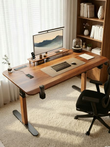 Electric Adjustable Solid Wood Desk 3cm