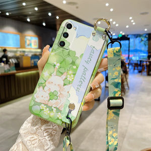 Honor V30 pro Soft Silicone Phone Case Protective Cover Anti-fall Full Lens Strap Womens Style Crossbody Hanging Rope Strap