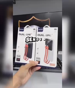 3C Certified SENDEM P03 10000mAh Power Bank | 22.5W SuperCharge PD 20W | Dual Built-in Cable | LED Display | Flight Safe