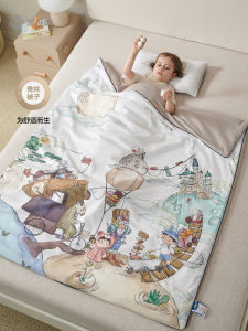 Childrens Silk Comforter 100% Zhejiang Province Home Textile Cotton Cover Quilt Four Seasons Universal Son Mother Core Two-In-One Student Dormitory