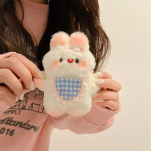 AirPods Pro Case Cute AirPods 1/2/3 Generation Case Plush Doll Apron Rabbit AirPods Soft Cover for Apple Protective Casing