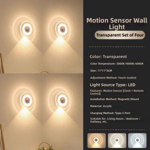 HAOXIANGJIA | Smart Induction Clock Night Light Easy Installation