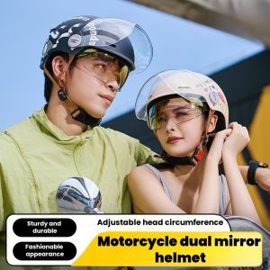 Motorcycle helmet dual lens helmet electric bike helmet dual-purpose inner lining helmet motorcycle four season riding helmet breathable and durable with multiple styles to choose from