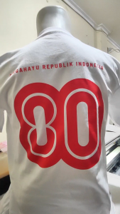 [BC99] Kaos HUT RI ke 80 Dirgahayu Indonesia Tema Kemerdekaan Indonesia Bersatu Rakyat Sejahtera Indonesia Maju