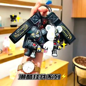 Malaysia Ready Stock✅ Cartoon Doll Mechanical Bear Keychain Fashion PVC Bear Key Ring Colorful Keychains Backpack Pendant Car Key