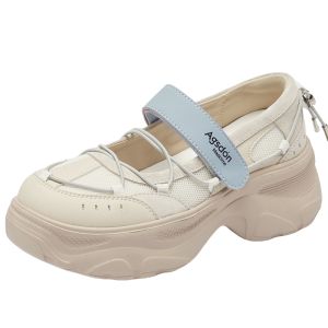 Agsdon | Small Height Friendly Thick Sole Mary Jane Shoes