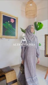 Mukena Sajadah Althafunissa | Set Travel Prayer Silver Blue