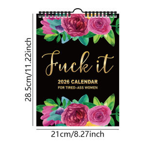 2026 Calendar For Tired-Ass Women Wall Calendar Fashion Calendar