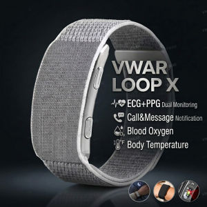 Vòng Đeo Tay Thông Minh VWAR LOOP X ECG Máy Theo Dõi Sức Khỏe Không Màn Hình Với Chức Năng Theo Dõi Nhịp Tim Huyết Áp Chống Nước Dành Cho Người Lớn
