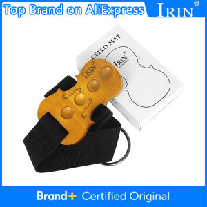 IRIN | IRIN Cello Bass Anti-slip Pad with Adjustable Universal Strap Porous Wood Cello Nonslip Endpin Rest Holder Protector Anchor Mat
