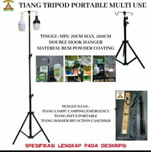 Tripod stand holder Hp/kamera/lampu/infus 3in 1