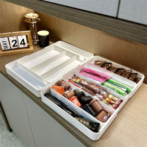 Expandable Kitchen Storage Box Cosmetic Brush Lipstick Chopsticks Spoon Utensil Organizer Multi-Function Separator Miscellaneous Items Storage Box