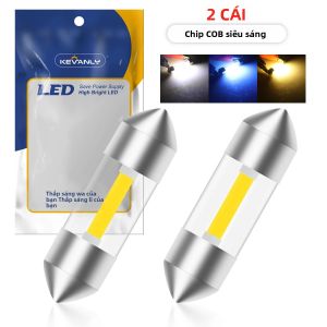 2 Đèn LED Nội Thất Ô Tô COB C10W C5W Đa Năng Kiểu Festoon 31mm 36mm 39mm 41mm Đèn Đọc Sách Đèn Cốp Đèn Biển Số