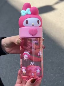 Sanrio | Hello Kitty 500ml Cốc Uống Nước Chống Rò Rỉ Kawaii Sanrio Tour Kuromi Cinnamoroll Thiết Kế Giai Điệu Chai Nước Cắm Trại Ngoài Trời Cho Mọi Lứa Tuổi