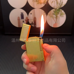 Retro Metal Refillable Lighter Classic Side Wheel Flame DK855