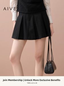 AIVEI | Youthful College Style Slim Fit Checkered Pleated Skirt