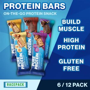 Pure Protein Bars 6 to 12 Pack High Protein Build Muscle Boost Energy Muscle Support Gluten Free Assorted Flavours