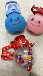 FOREVER - Botol minum mixue Viral+Tali Uk 1000ml Cocok Untuk Anak-anak Botol Tumbler Karakter Mixue