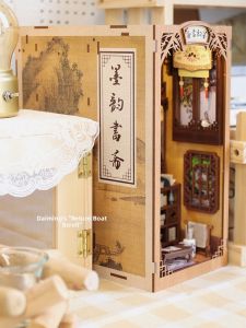 CUTEBEE | Mô Hình Gỗ DIY Đỡ Sách 3D Phong Cách Trung Quốc Cổ Điển