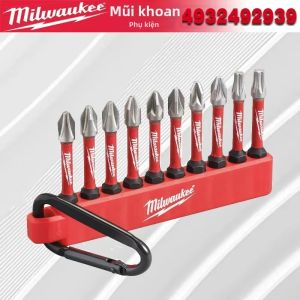 Milwaukee | Bộ Khóa Đầu Tuốc Nơ Vít Milwaukee Shock Wave Impact Bộ 10 Món Bộ Tuốc Nơ Vít Chế Biến Gỗ Chất Lượng Cao