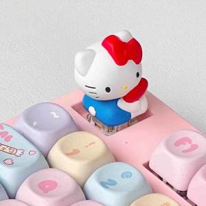 Hellokitty Love Heart Cat Personalized Keycap Resin Material Customized Mechanical Keyboard Decoration Peripheral Practical Gift
