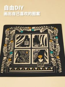 Mideer đồ chơi vẽ tranh cào nghệ thuật làm rạp chiếu phim Mini khi chơi cùng Đèn pin kể 11 chuyện Fairy tale Scratch