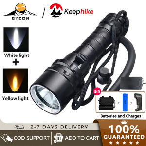 【Hot Selling】Underwater Waterproof Flashlight 3000 Lumens IPX8 Scuba Diving Light Outdoor Camping torch 150M Underwater Waterproof LED Diving Flashlight Torch