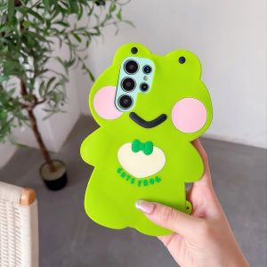 EOENKK | Kawaii Smile Frog Cartoon Phone Case For Samsung Galaxy S26 S25 S24 S23 S22 S21 Plus Ultra S24 S25 FE A33 A16 A15 A14 Back Cover