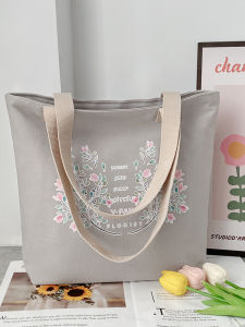 Large Capacity Canvas Shoulder Bag for Women 2025 New Style Commuter Tote Bag Suitable for Work And Study Soft Cotton Material