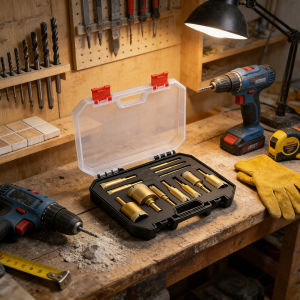 12PCS Diamond Drill Bit Set 6-35mm Hole Saw Cutting Tool Kit with Hand Tools for Glass Marble Stone Granite Tile & Ceramic
