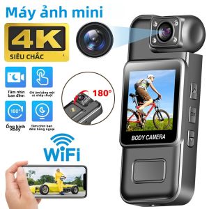 Camera Mini WiFi Ultra HD 4K Máy Quay Video Kỹ Thuật Số Cầm Tay Có Tầm Nhìn Ban Đêm Hồng Ngoại Cảnh Sát BodyCam Thể Thao DV Máy Quay Phim Cưỡi Ngựa