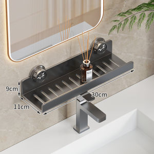 evesigar | Wall Mounted No-drill Bathroom Shelf with Suction Cups