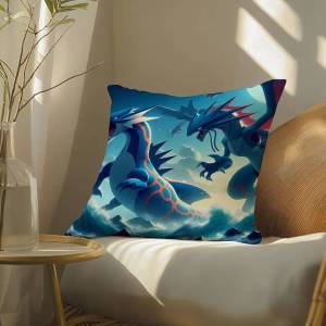 Bandai | Pokemon Character Collection Anime Plush Pillow Cover Soft Short Plush Cushion Cover For Sofa Bedroom Home Decor Gift
