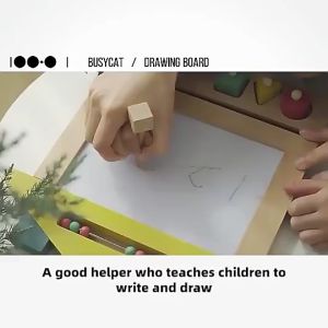 MALOTOYS - Wooden Magnetic Drawing Board Magnet Papan Gambar Tulis Writing Erasable Wood Kayu Baby Decor Decoration Retro Malo Toys